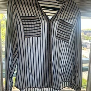 Women’s business casual Striped Button-Up Shirt